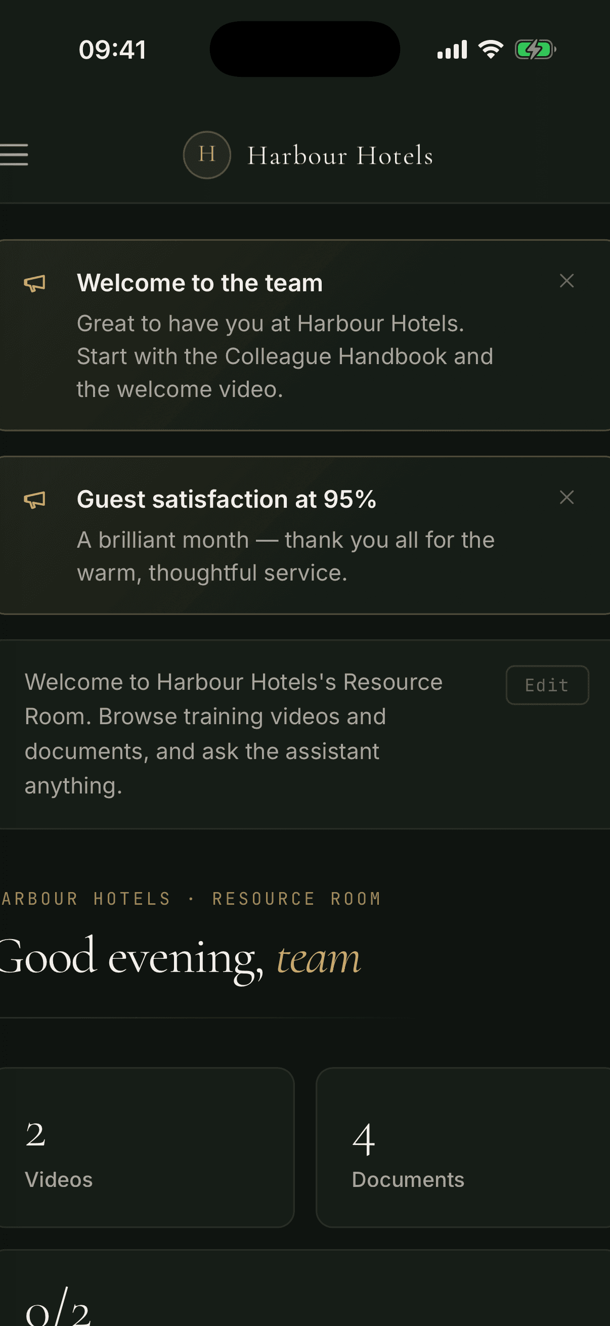 My Resource Room mobile overview
