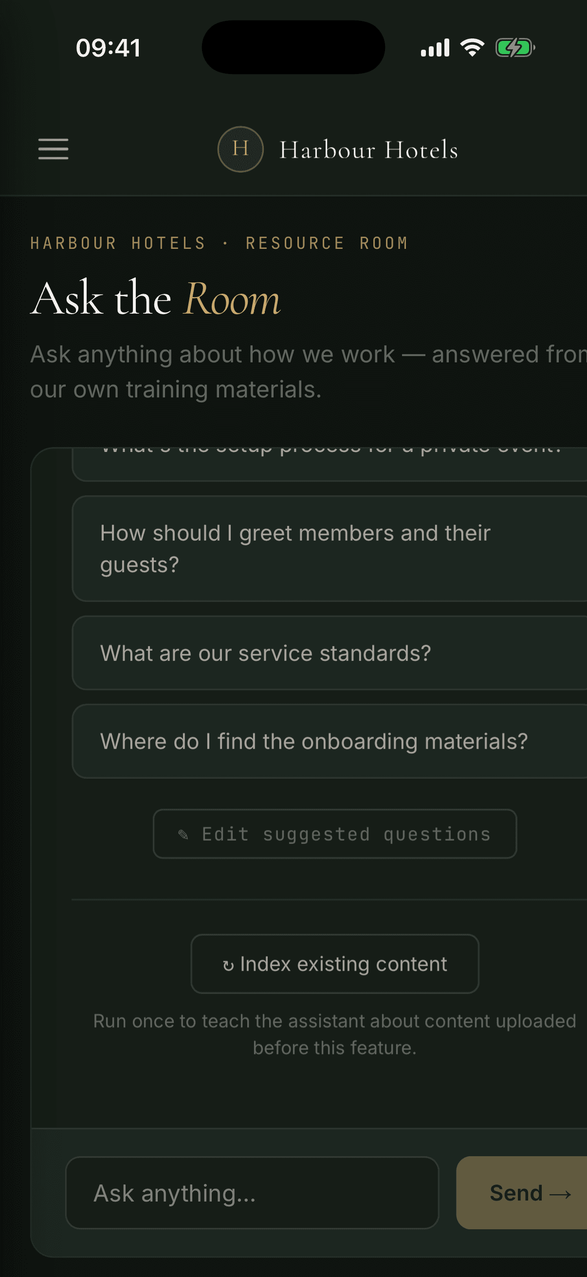 Ask the Room AI assistant