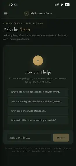 Ask the Room AI assistant