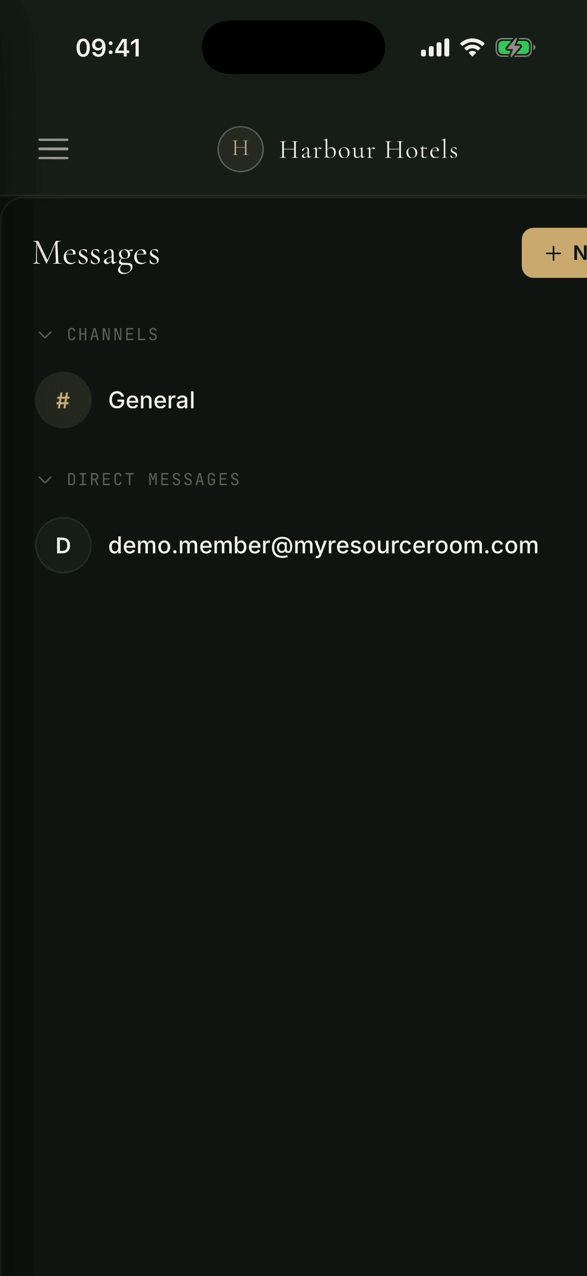 Team messaging inside My Resource Room